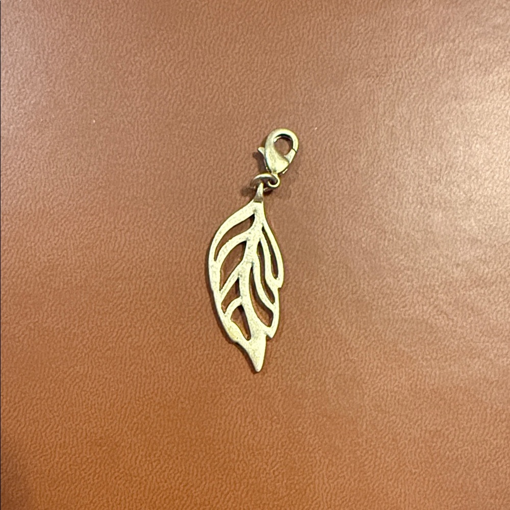 Lia Sophia Gold Leaf Pendant Charm